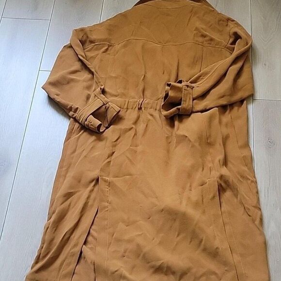 Zara Women's Trench Coat Outerwear in Rich Brown sz Small - Picture 4 of 8